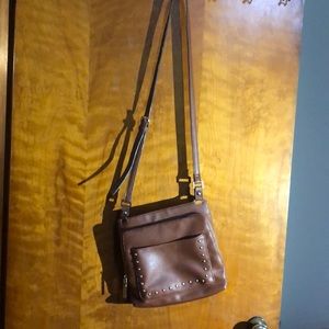 Steve Madden Tan Stud Side Purse/ Gold accent👜